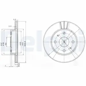 Delphi BG3555 Frein à disque