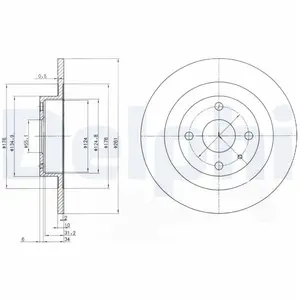 DELPHI Disques de frein pour MAZDA: 323 (Ref: BG3556)