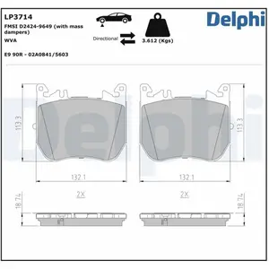 DELPHI Plaquettes de frein X4 pour MERCEDES-BENZ: Classe S (Ref: LP371...Vendu paroscaro