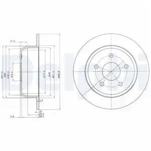 DELPHI Disques de frein pour JEEP: Grand Cherokee (Ref: BG3660)