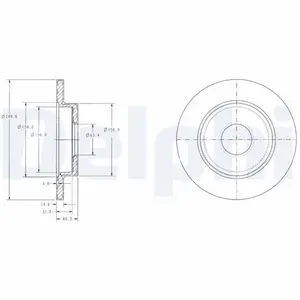 DELPHI Disques de frein pour AUDI: A4, Coupé, 80 & SEAT: Exeo (Ref: BG3673)