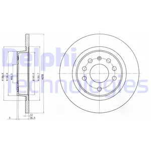 Remschijf BG3731 Delphi pas cher