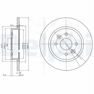 DELPHI Disques de frein pour KIA: Shuma, Sephia (Ref: BG3804)