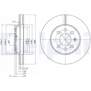 DELPHI Disques de frein pour DAEWOO: Nubira & CHEVROLET: Nubira, Lacetti (Ref: BG3334) pas cher