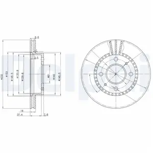 DELPHI Disques de frein pour NISSAN: Almera (Ref: BG3206)