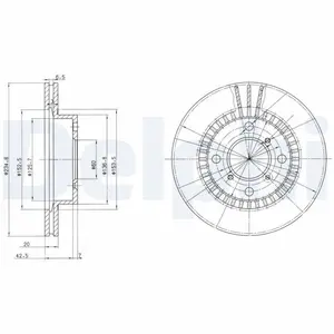 DELPHI Disques de frein pour SUZUKI: Baleno (Ref: BG3160)