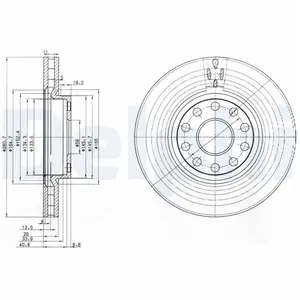 DELPHI Disques de frein pour ALFA ROMEO: 166 & LANCIA: Kappa (Ref: BG3078) pas cher