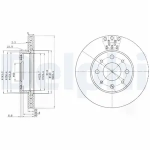 DELPHI Disques de frein pour FIAT: Palio, Siena, Albea (Ref: BG3425)Vendu paroscaro