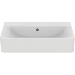 Ideal Standard, Lavabo, Lavabo Connect Cube 650mm E8104, sans trou de robinet (460 mm, 650 mm) pas cher