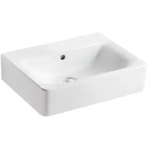 Ideal Standard, Lavabo, Lavabo Connect Cube 600mm E8101, sans trou de robinet (460 mm, 600 mm)Vendu pargalaxus