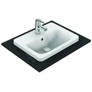 Ideal Standard, Lavabo, Connect Lavabo à encastrer rectangulaire 500mm E5043 (390 mm, 500 mm) pas cher