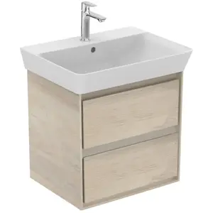 Ideal Standard, Meuble sous-lavabo, IDS WT-US CONNECT AIR CUBE 2 tiroirs 530mm pin h. déc / b. mat (53 x 41 x 52 cm) pas cher