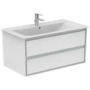 Ideal Standard, Meuble sous-lavabo, IDS Meuble sous-lavabo CONNECT AIR 1000x440x517mm blanc brillant / gris clair mat (100 x 44 x 52 cm)Vendu pargalaxus