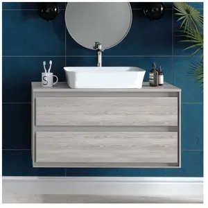 Ideal Standard, Meuble sous-lavabo, IDS Meuble sous-lavabo CONNECT AIR 1000x440x517mm Ei décor gris / blanc mat (100 x 44 x 52 cm)Vendu pargalaxus