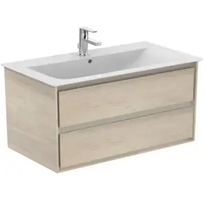 Ideal Standard, Meuble sous-lavabo, IDS Meuble sous-lavabo CONNECT AIR 1000x440x517mm pin h. déc. / marron mat (100 x 44 x 52 cm)Vendu pargalaxus