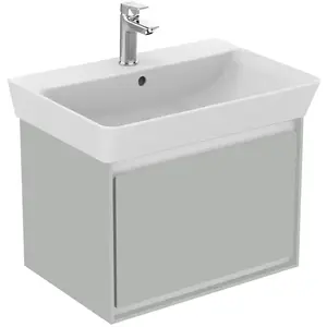 Ideal Standard - Meuble pour lavabo cube 53,5x40,9x40cm 1 tiroir Gris ... pas cher