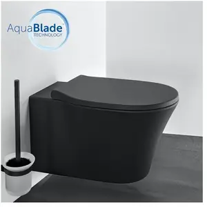 Ideal Standard Connect Air - WC suspendu, AquaBlade, noir E0054V3 pas cher