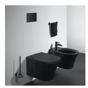 Ideal Standard Connect Air - Hangend toilet Rimless, zwart E2288V3