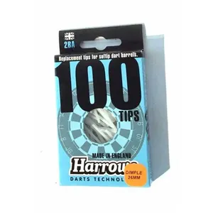 Pointes de fléchettes Harrows 2BA Noir - Boîte de 100 pas cher