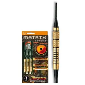 Harrows - Jeu de 3 Fléchettes - Embout Nylon - Matrix Brass - 16 GK pas cher