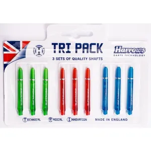 Harrows TRI PACK SUPERGRIP MEDIUM - aq/sm/rd