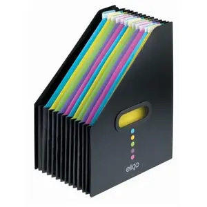 Snopake Pochette trieur A4 rigide 13 compartiments noir contours renforcés pas cher
