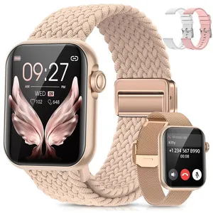AIMIUVEI Montre Connectée Femme 183 avec Appel Bluetooth/4 Bracelet/11... pas cher