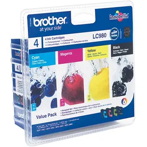 Brother LC980BK/C/M/Y - Pack 4 couleurs pas cher