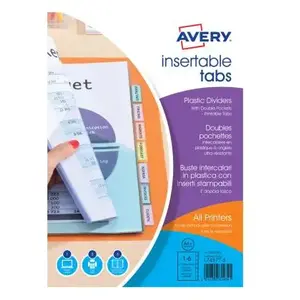 AVERY Double pochette intercalaires plastiques   pas cher