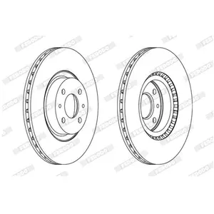 FERODO Disques de frein pour LANCIA: Thema, Delta, Lybra, Musa & ABARTH: 500 & FIAT: Marea, Stilo, Coupé, Linea, Doblo, Croma, Fiorino (Ref: DDF220)