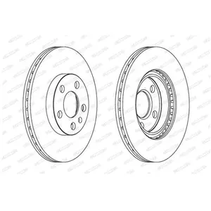 FERODO Disques de frein pour FIAT: Scudo, Ulysse & PEUGEOT: 806, Expert & CITROËN: Jumpy, Evasion, Dispatch, Synergie (Ref: DDF842) pas cher