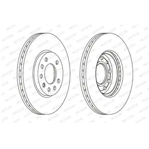 Ferodo DDF1042 Jeu de Disques de Frein - (lot de 2) pas cher