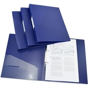 Rapesco Classeurs - A4 - 4 anneaux - Polypro - Bleu - Dos 35mm - Lot de 4 pas cher
