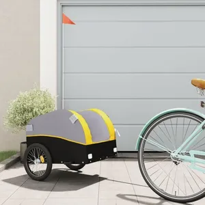 VIDAXL Prix bas - Remorque de vélo Polyvalent - supporté 50 kg - noir ... pas cher