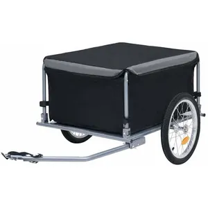 VIDAXL Prix bas - Remorque de vélo Polyvalent - supporté 50 kg - noir ... pas cher