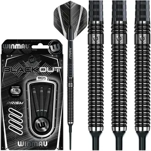 WINMAU - Blackout: Softip Tungsten Dartpijlen Professioneel - 16 gram ...