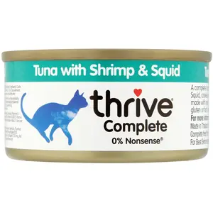 24x75g Thrive Complete thon, crevettes, calamars - Pâtée pour chat pas cher