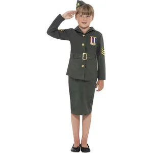 Smiffys Army girl soldaten kostuum voor meisjes 128/140 pas cher