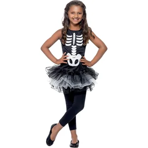 Smiffys Costume tutu de squelette, Noir & blanc, avec robe tutu impriméeVendu parbol