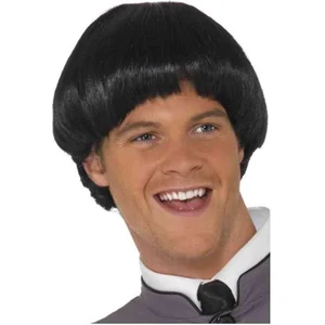 Comparateur de prix : Aptafetes Perruque - SMIFFY'S - Beatles coupe au bol années 60 - Noir - Adulte - Extérieur