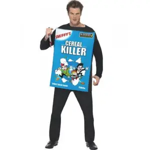 Smiffys Costume Cereal Killer, Bleu, avec tunique pas cher