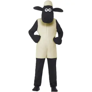 Smiffy's Smiffys - Shaun The Sheep Kinder Kostuum - Kids tm 12 jaar - Wit/Zwart pas cher
