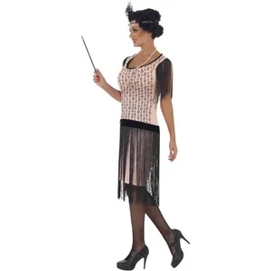 Smiffys Costume Coco années 1920, rose, L - Taille 44-46