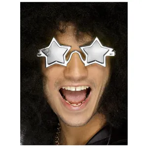 Smiffys Lunettes - SMIFFY'S - Disco étoiles argentées - Adulte - Intérieur pas cher