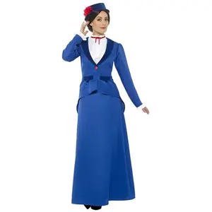 Comparateur de prix : Smiffys Victoriaanse Nanny kostuum blauw - Maat S