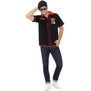 Smiffy's 50 Bowling Chemise, poitrine 38 « -40 », jambe Entrejambe 32,75" - 22432M pas cher