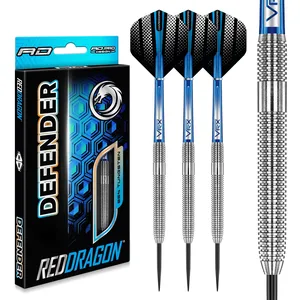 RED DRAGON Defenders: 22g Fléchettes Pointes Acier avec Ailettes et Tiges de Flechettes pas cher