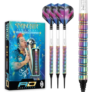 RED DRAGON - Peter Wright Snakebite 1: Softip Tungsten Steel Dartpijle...