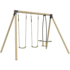 Comparateur de prix : TP Toys Portique BARBICHE 2 balançoires - vis-à-vis - kit d'ancrage - H.224 cm