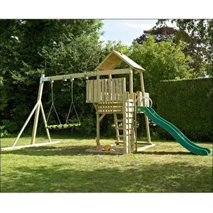 Aire De Jeux Bois Kingswood Tp Toys Tour / Echelle / Plateforme / Bac ... pas cher